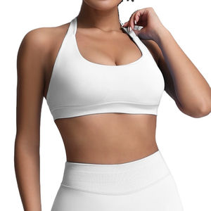 Wholesale Customized Logo Breathable Eco-Friendly Reversible Plus Size Seamless Medium Support High Elastic Backless Sports Bra - Product Image 5