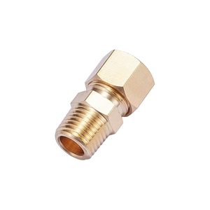 Adaptateur mâle à compression en laiton de haute qualité (AOL-108)SAE # Raccords de tuyauterie en laiton 060102 pour plomberie - Product Image 1