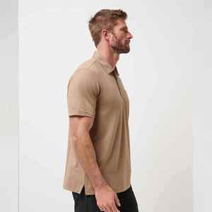 Chemises polo pour homme en nylon à séchage rapide, respirantes, à manches courtes, en tricot, plissées, à carreaux, pour le golf et les affaires - Product Image 2