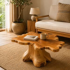 ARTERRA Luxury Handmade Eco-Friendly Easy Clean Durable Modern Teak Tree <b>Trunk</b> <b>Coffee</b> <b>Table</b> Organic Salvaged Root Living Room - Product Image 6