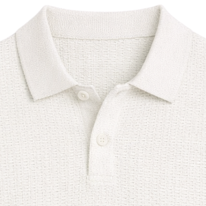 Polo de Punto Texturizado para Hombre, Manga Corta, Algodón Premium, Tacto Suave, Corte Ajustado, Informal, Elegante, Ropa de Verano Transpirable, Venta al Por Mayor - Product Image 2