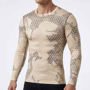 High Quality Compression T Shirt <b>Men</b> Sports Fitness Tight <b>Base</b> <b>Layer</b> Shirt Wholesale Supplier - Product Image 1