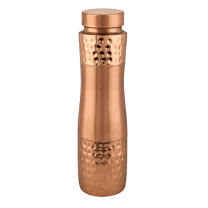 Latest Copper <b>Water</b> <b>Bottle</b> With Diamond Hammered Design Eco-Friendly Ayurvedic Copper Flask For Yoga & <b>Gym</b> Leak-Proof Custom - Product Image 3
