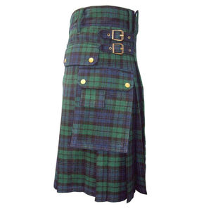 Kilts Escoceses de Tartán de 5 Yardas para Hombre, Tartán de Dunbartonshire, 16 oz, Lana Acrílica, Estilo Tartán, Logotipo Personalizado, Instrumento Musical - Product Image 4
