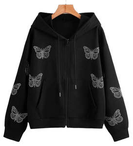 Sudaderas con Pedrería de Diseño Exclusivo, Transpirables y Cómodas, Sudaderas Básicas de Algodón con Pedrería para Hombre, Ropa de Invierno - Product Image 2