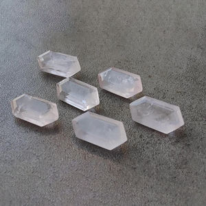 Cuarzo Rosa Natural AAA+ con Corte Facetado Hexagonal, Piedra Suelta Calibrada, para Joyería - Product Image 6