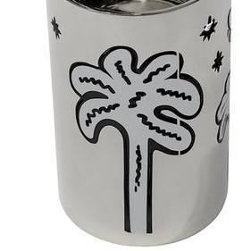 Encensoir architectural contemporain Mabkhara blanc métallisé pour résine d'Oud et encens - Product Image 2