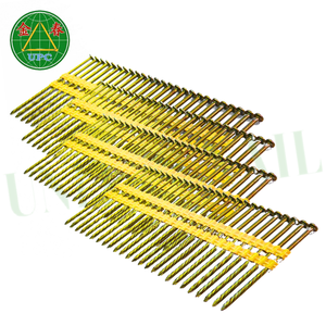 Clous en acier en bande de 3'' x 0.120, 4000 pièces, tête ronde/tige lisse, revêtement jaune, pour le travail du bois, boîte Vietnam - Product Image 6