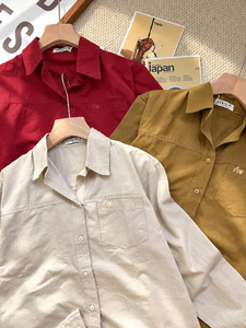 Chemisier décontracté en sergé de coton à manches longues pour femme SUBICI 4101122 avec poches utilitaires, taille unique, vente en gros - Product Image 5
