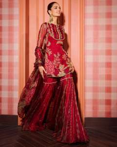 Ensemble Sharara Classique et Traditionnel, Confection Moderne, Idéal pour les Événements Nuptiaux et les Réceptions, Disponible en Gros - Product Image 2
