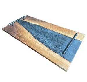 Bandeja artística de resina y madera para servir, diseños personalizables, bandejas para servir hechas a mano de resina, uso de Material de alta calidad - Product Image 1
