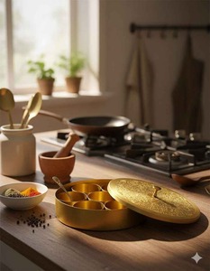 Boîte à épices en acier inoxydable avec plusieurs compartiments pour le stockage des masala et l'utilisation quotidienne en cuisine - Product Image 2