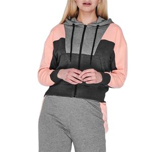 เสื้อสเวตเตอร์มีฮู้ดสำหรับผู้หญิงผ้าคอตตอนหนาสีพื้นสไตล์เกาหลีมีฮู้ดบุผ้าซาติน - Product Image 3