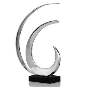 Modern Abstract Metal Sculpture Circular Geometric Art Decor Tabletop aluminum Artistic Design Living Room Decoration - Product Image 2