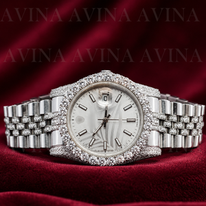 Reloj Mecánico Iced Moissanite de Lujo, Correa de Acero Inoxidable de 20 mm, Esfera de Cristal, Pantalla Analógica, Uso Diario, Edición Limitada - Product Image 5