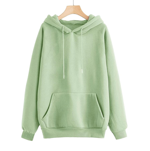Wholesale Breathable Polyester/Cotton <b>Fleece</b> Knitted Oversized Hoodie <b>Women</b> - Product Image 1