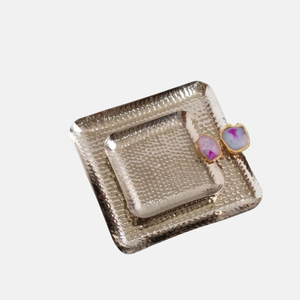 High Quality Gold Metal Handmade Serving <b>Tray</b> Hot Selling and Top Wholesale <b>with</b> <b>Mirror</b> and Glass - Product Image 3