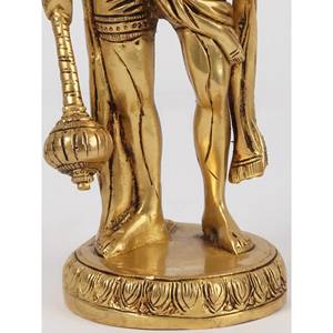 Sculpture en laiton faite à la main de 10 pouces de Hanuman le formidable guerrier indien - Product Image 2