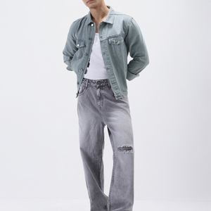 OEM <b>Mens</b> <b>Denim</b> Jean <b>Jacket</b> Casual Outwear Fall <b>Jacket</b> <b>Denim</b> Button up Coat Oversize <b>Denim</b> <b>Jacket</b> for <b>Men</b> acidwash fashion casual - Product Image 4