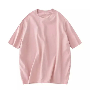 Unisex Light Blue Cotton T-Shirt Short Sleeve Crew Neck Loose Fit Solid Color Casual Knitted Breathable Spring Summer Wear - Product Image 6