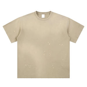 เสื้อยืดคุณภาพสูงสั่งทำพิเศษ ทรงหลวม ลายบาติก ผ้าฝ้าย 100% ระบายอากาศได้ดี แห้งเร็ว สำหรับผู้ชายและผู้หญิง สไตล์ซันวอชและมันกี้วอช - Product Image 1