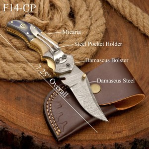 Handmade Damascus Steel Hunting <b>Knife</b> With Micarta <b>Handle</b> Drop Point Blade Fixed Blade Outdoor Survival <b>Knife</b> - Product Image 4