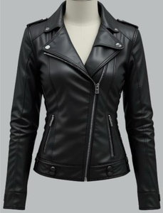 Veste en cuir pour homme de qualité supérieure, décontractée et élégante, col montant, logo sur le devant, tailles personnalisées de haute qualité, nouvelle arrivée - Product Image 2