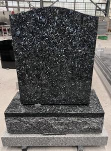 Индивидуальный современный дизайн синий жемчуг гранит кладбище надгробие Резные звезды вертикальные надгробия с гравировкой - Product Image 4