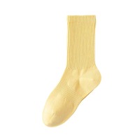 Chaussettes mi-mollet en coton tricoté pour femme, blanches, respirantes, écologiques, antibactériennes, antidérapantes, en fil bouclé, CLASSE 1, automne, intérieur