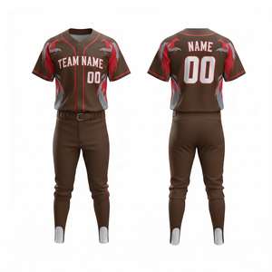 Ensemble d'uniformes de baseball personnalisés – Maillot à manches courtes et pantalon à taille élastique imprimés sur mesure pour sports d'équipe – Prix abordable 2026 - Product Image 1
