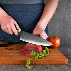 Couteau de Chef Premium en Acier Damas avec Manche en Résine, Couteau de Cuisine à Manche Intégral, Fabricant OEM en Gros - Product Image 4