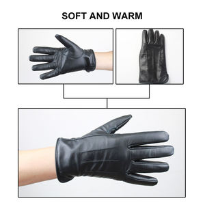 Dernier design, gants de moto en cuir coupe-vent écologiques, compatibles écran tactile, longueur poignet, non doublés, chauds pour le motocross et le froid - Product Image 5
