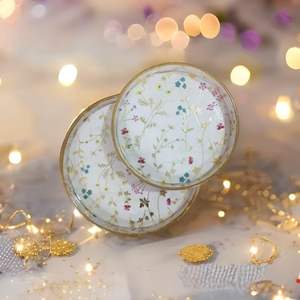 Bandeja de Servir de Acero Esmaltado, Bandeja de Té Retro Esmaltada, Bandeja Decorativa de Exhibición Esmaltada - Product Image 5