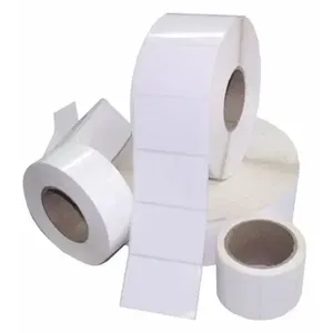 Direct Thermal Labels White Dual Row <b>Sticker</b> Roll For Desktop <b>Printers</b> Retail Inventory Barcode Logistics Tracking Blank Roll - Product Image 3