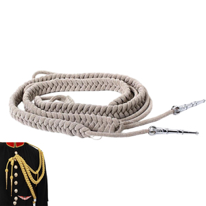 <b>Silver</b> Black Uniform Aiguillette <b>Silver</b> <b>Wire</b> Cord British Aiguillette Gold Braided Metallic Cord With Brass - Product Image 5