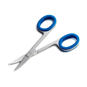 Ciseaux à ongles professionnels en acier inoxydable avec manche bleu pour manucure, pédicure, salon de beauté - Product Image 4