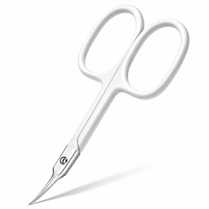 Ciseaux à cuticules blancs, lame incurvée extra fine, pointe précise, outil de beauté pour manucure et pédicure - Product Image 1
