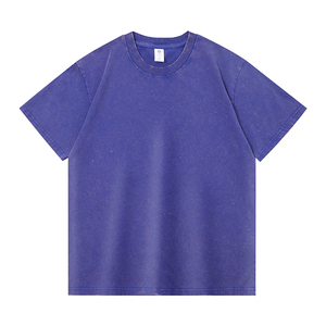 T-shirt en coton surdimensionné pour homme, col rond, manches courtes, couleur unie, décontracté, épaules tombantes, coupe jersey, longueur normale - Product Image 6