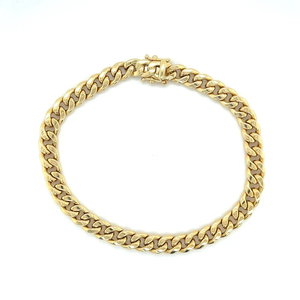 สร้อยข้อมือแบบโซ่สไตล์ฮิปฮอปวินเทจ ชุบทอง 14K ผลิตจากโลหะผสมสังกะสี สำหรับเครื่องประดับแฟชั่นผู้ชาย - Product Image 1