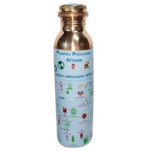 Nouvel article d'artisanat indien de haute qualité élégant bouteille d'eau en cuivre décorative pour la maison conception Unique Durable produit Standard supérieur - Product Image 5