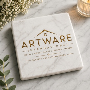 Luxury <b>Marble</b> <b>Coaster</b> With Gold Love Print Waterproof Square Stone <b>Coaster</b> Tea Coffee Cup Holder Decorative Romantic Gift trendy - Product Image 6