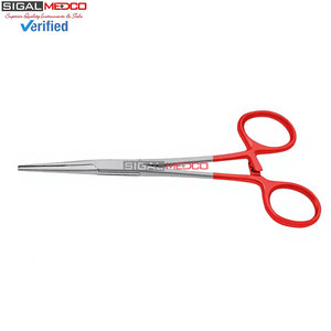 คีมหนีบห้ามเลือด Kelly Hemostat Forceps ขนาด 5.5 นิ้ว แบบตรง สีแดง เครื่องมือผ่าตัด เกรดเยอรมัน ผลิตจากเหล็กกล้าไร้สนิม พร้อมระบบล็อค - Product Image 5