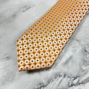Corbata Geométrica Dorada de Lujo para Hombre |   Corbata de Diseño Tejida para Bodas Formales, Fiestas de Negocios, Regalo Premium, Estilo de Exportación - Product Image 3