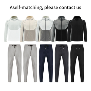 Men's Hooded Tracksuit Full Sleeve Zipper Sporty Jogging Suit 2 1 Design <b>Fleece</b> Breathable Regular Fit Autumn Wear Polyester - Product Image 5