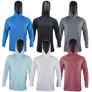 Chemise à manches longues à capuche pour homme, protection solaire UPF 50, couleur unie, séchage rapide, spandex/polyester, vêtements de pêche, boutons pression - Product Image 6