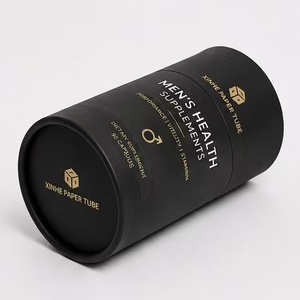Luxury Rigid <b>Cardboard</b> Tea Herbal Supplement Packaging <b>Tube</b> with Custom Logo - Product Image 4