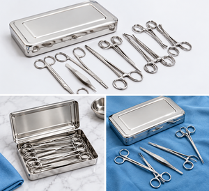 Juego de Instrumentos Quirúrgicos Veterinarios de Acero Inoxidable, Herramientas Médicas Reutilizables con Estuche Metálico para Clínica de Perros y Gatos - Product Image 6