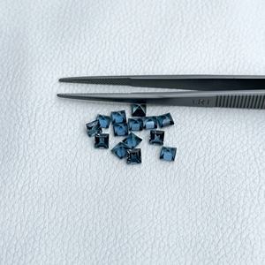Topaze bleue de Londres naturelle certifiée IGI de 7 mm, taille carrée facettée, pierres précieuses en gros, bijoux de mode provenant d'un fabricant vérifié - Product Image 2