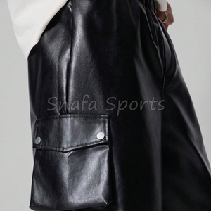 ออกแบบโลโก้ของคุณเอง กางเกงขาสั้นหนังผู้ชาย แห้งเร็ว ระบายอากาศดี ขายดี กางเกงขาสั้นหนังคุณภาพสูงสำหรับผู้ชาย สั่งทำได้ - Product Image 4