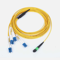 Câble de dérivation optique OS2 G.657A1 LSZH MPO vers LC APC |   Cordon de brassage MTP à fibres optiques 8/12/24 pour centre de données 100G 400G